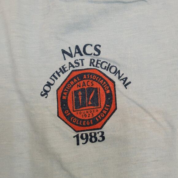 Vintage 1983 NACS Opryland Nashville Shirt XS 16x24 Light Blue US 80s - Picture 6 of 13